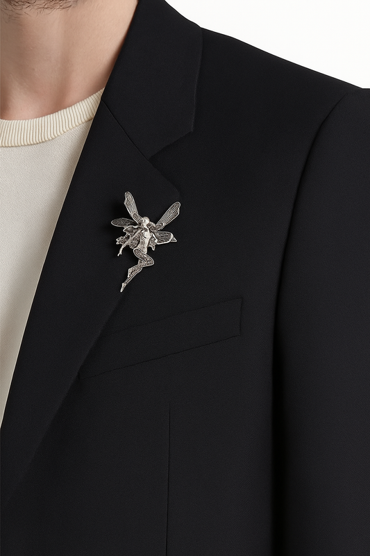Enchanted Silver Fairy Brooch
