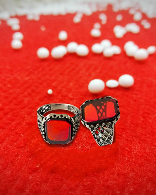 Crimson Silver Ring