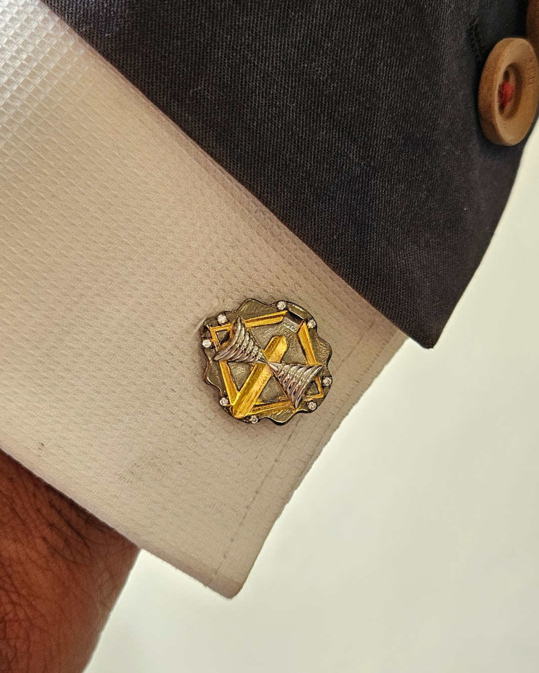 Shiva Trishul Damru Cufflinks