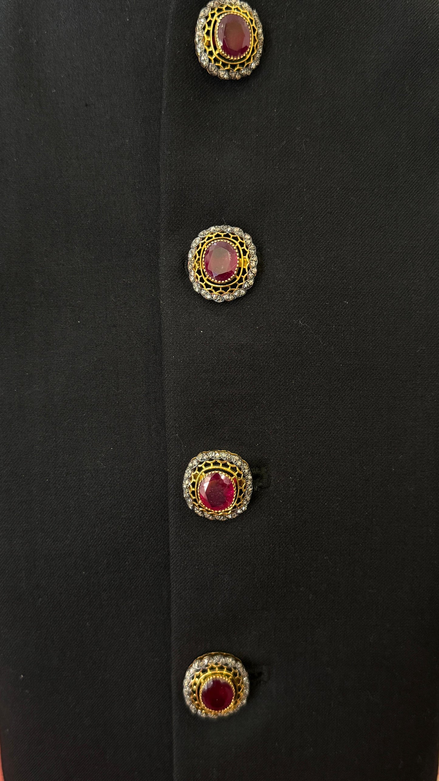 Ruby Diamond Bandhgala Buttons
