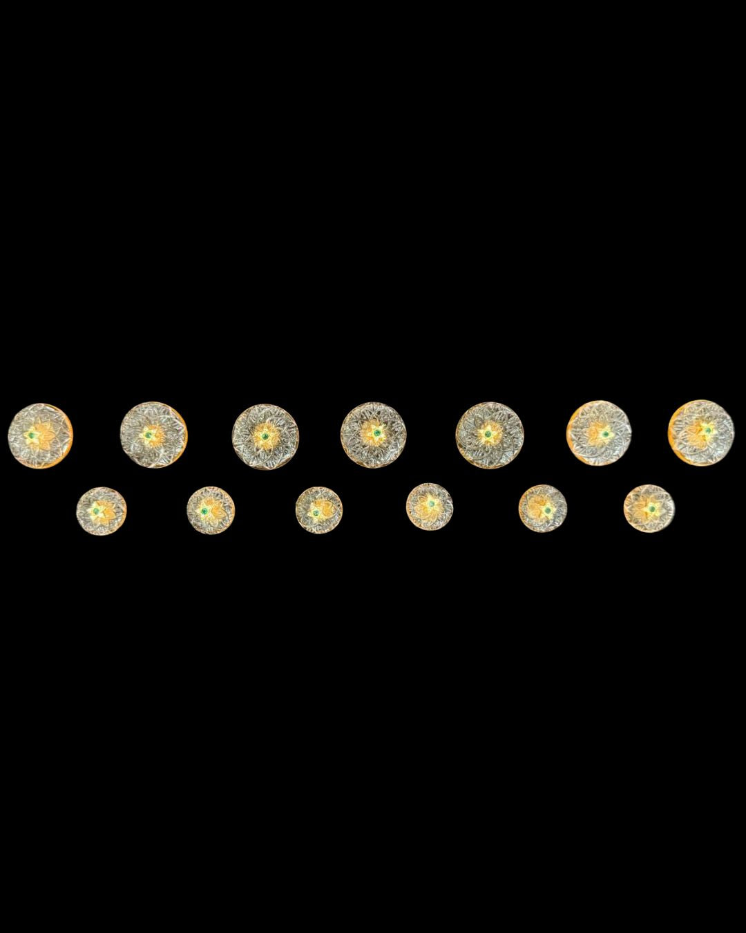 Golden Bloom Heritage Bundhgala Button