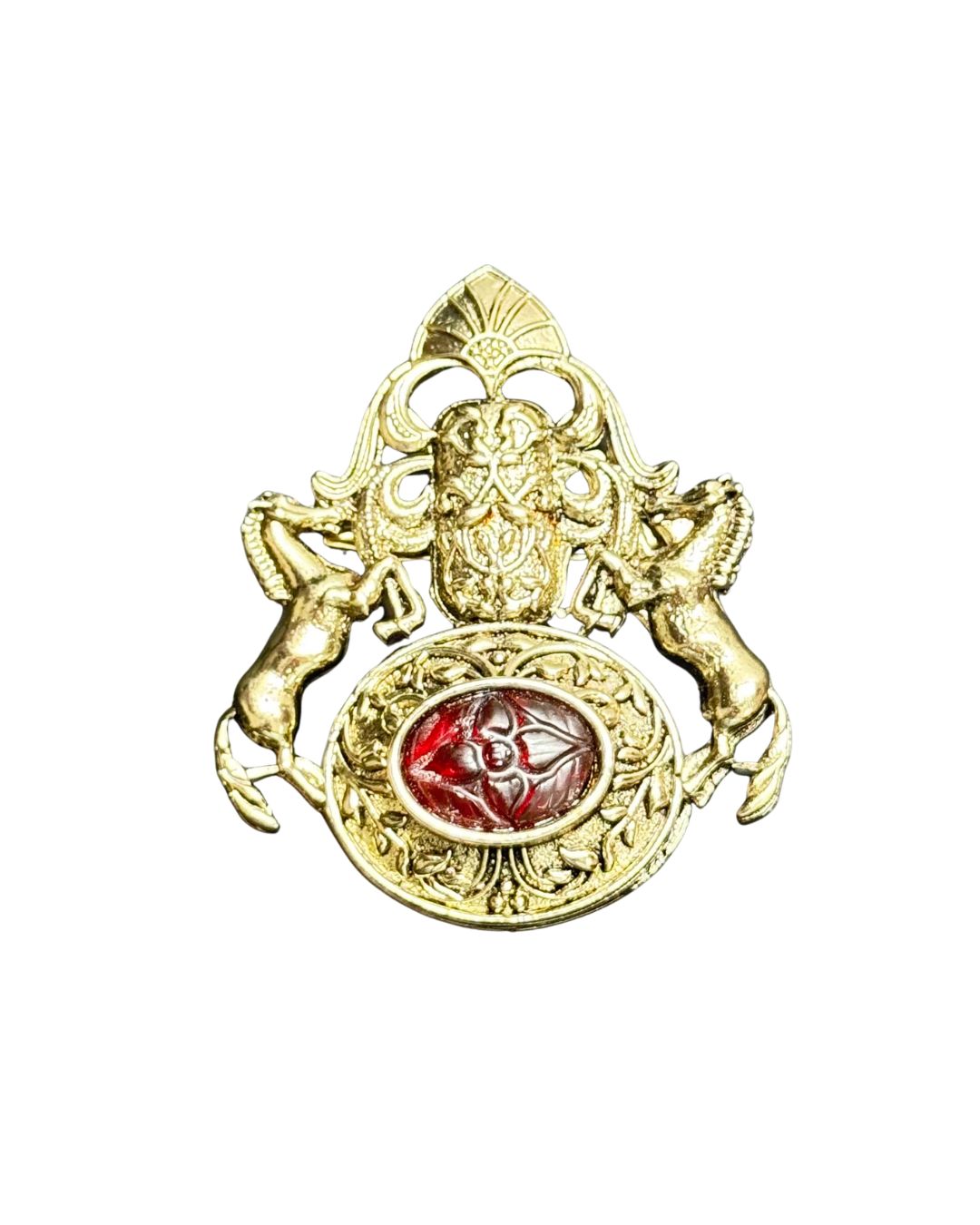 Ashwa Veer Medallion Brooch