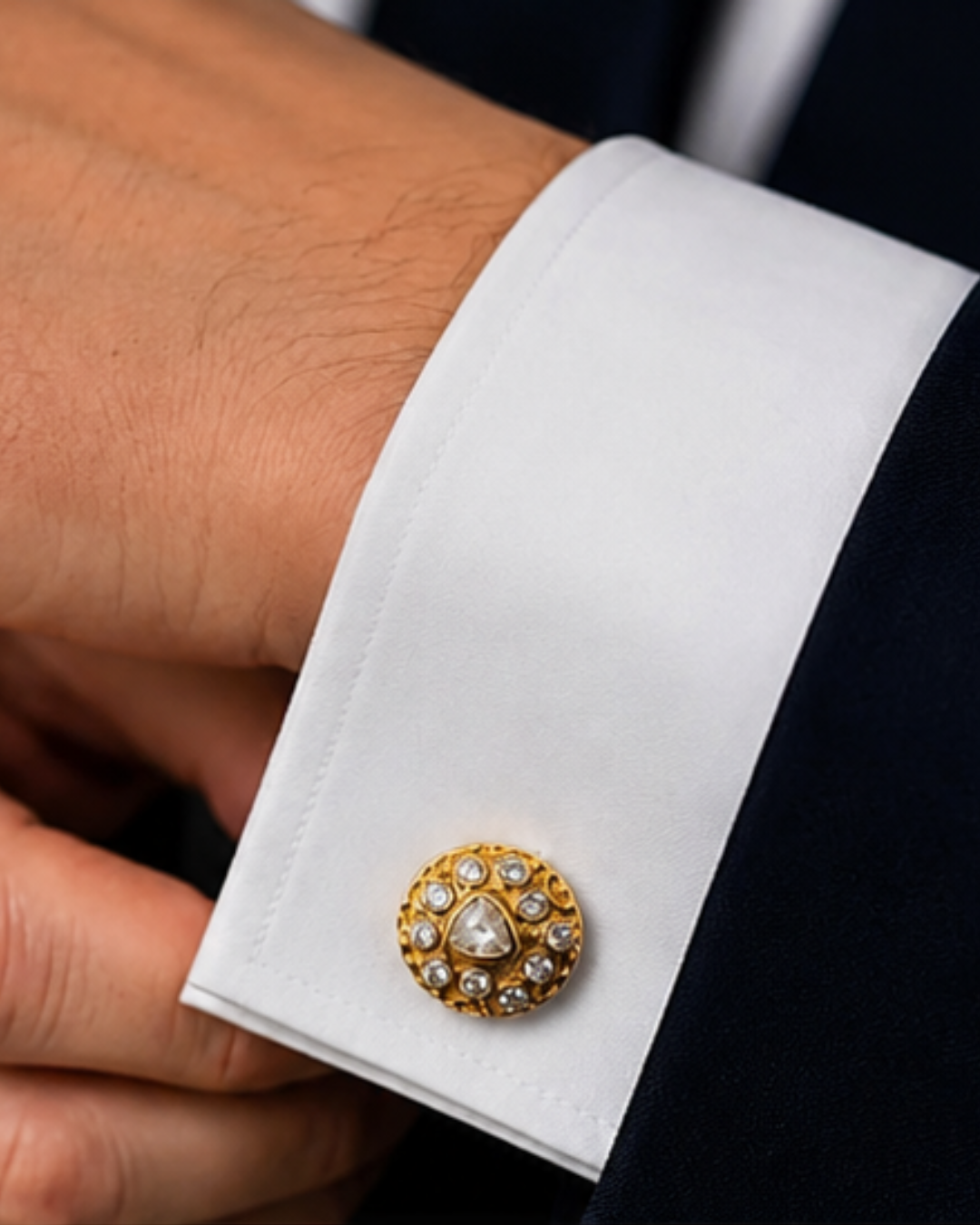 Rajputana Heritage Polki Cufflinks