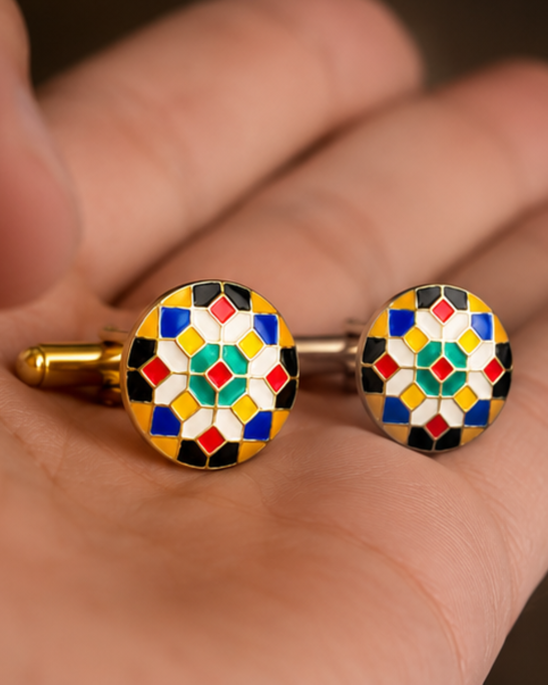 Manikya Enamel Cufflinks