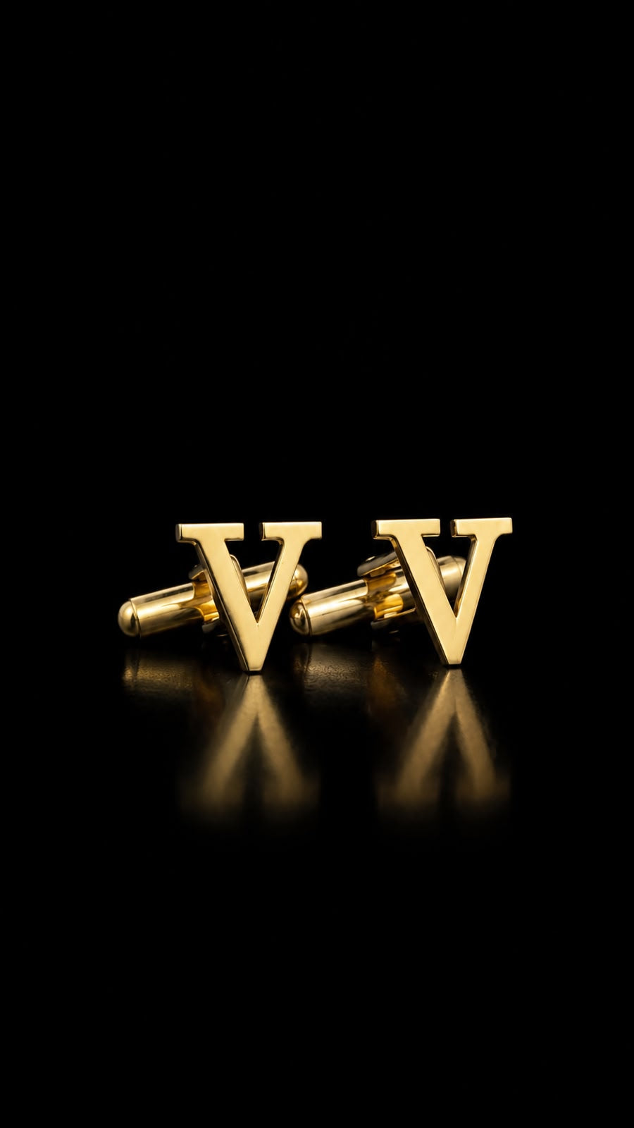 Rajputana Initial "V" Gold Cufflinks