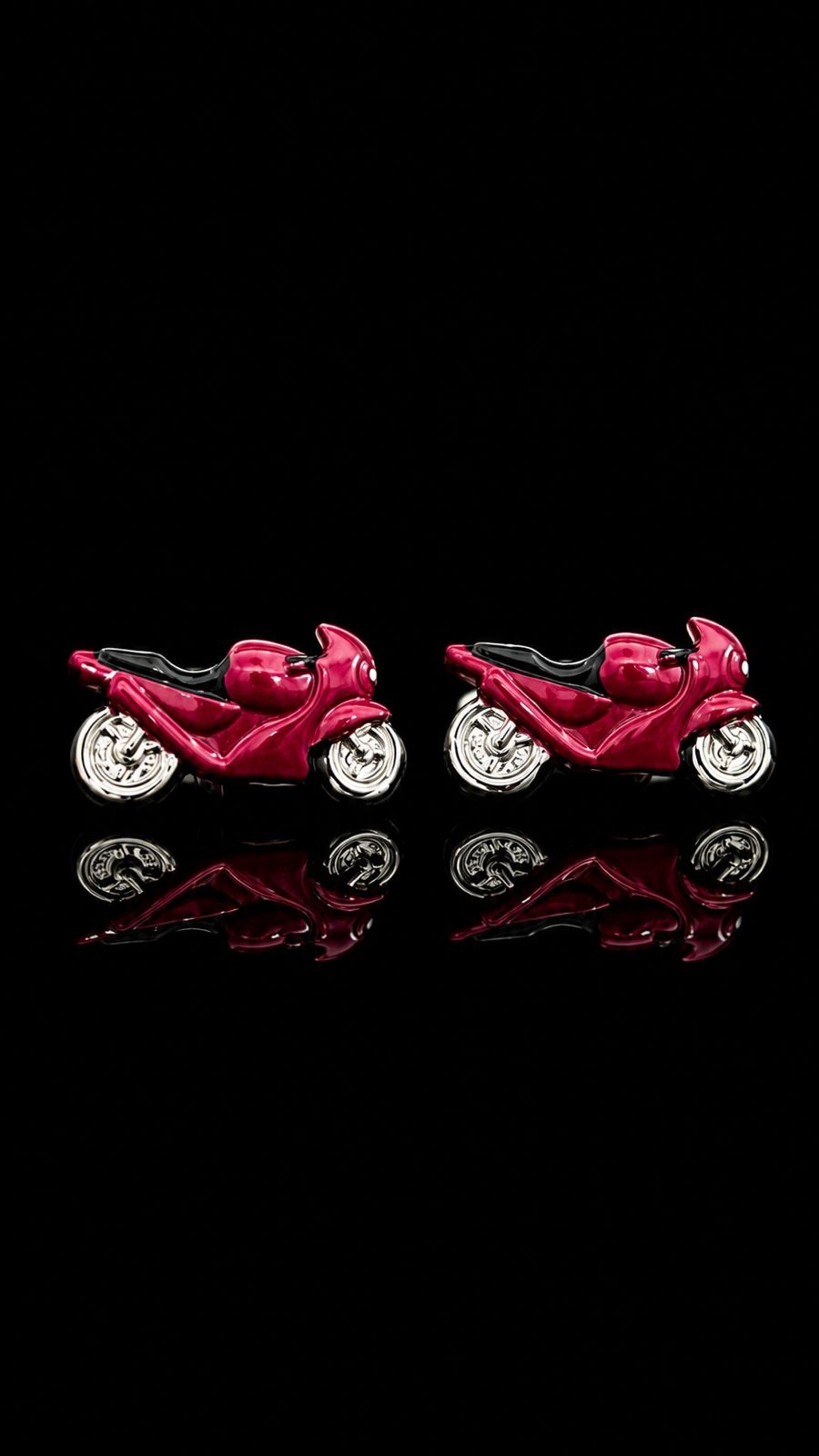 Red Sports Bike Cufflinks