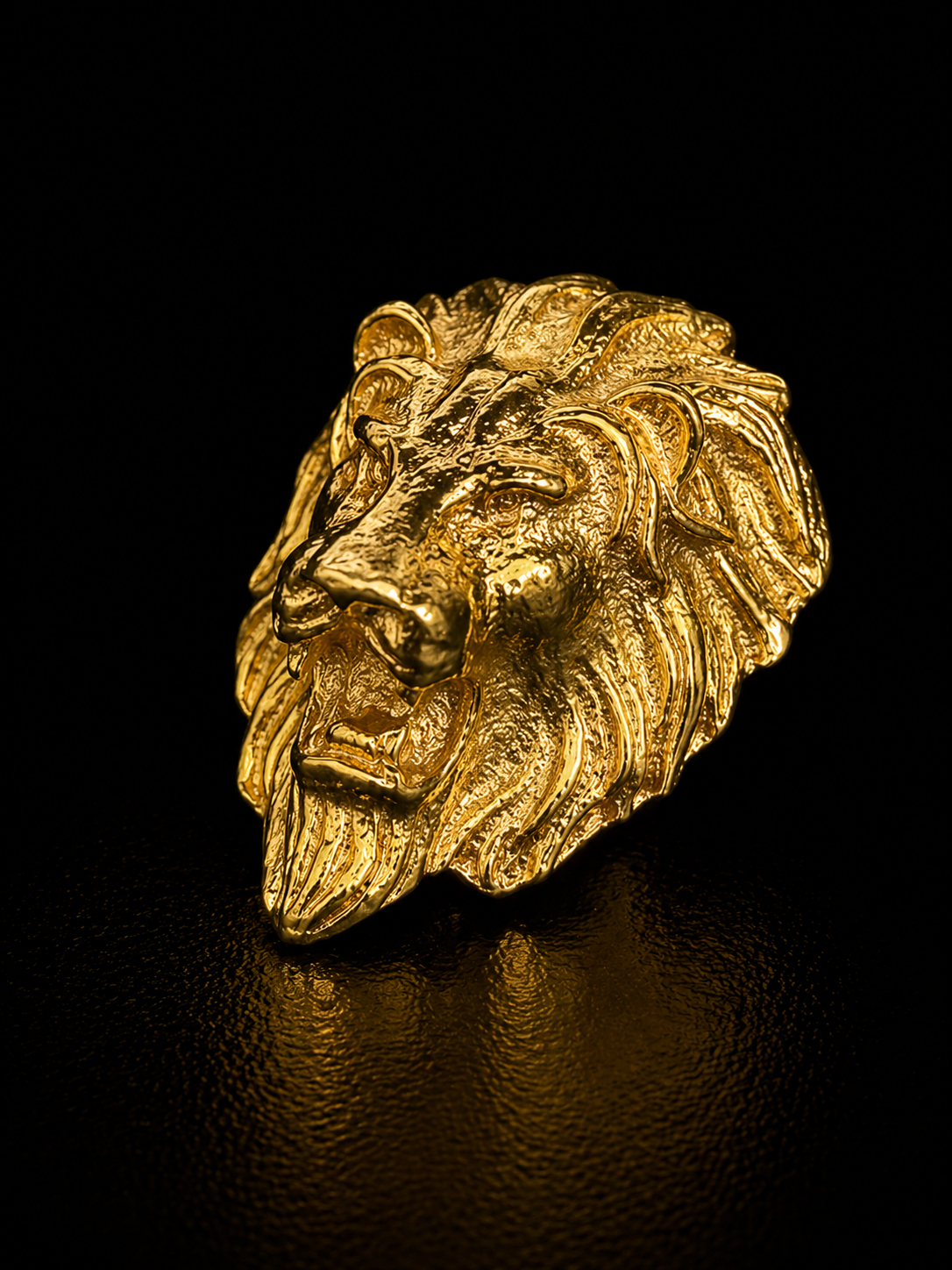Royal Lion Head Brooch