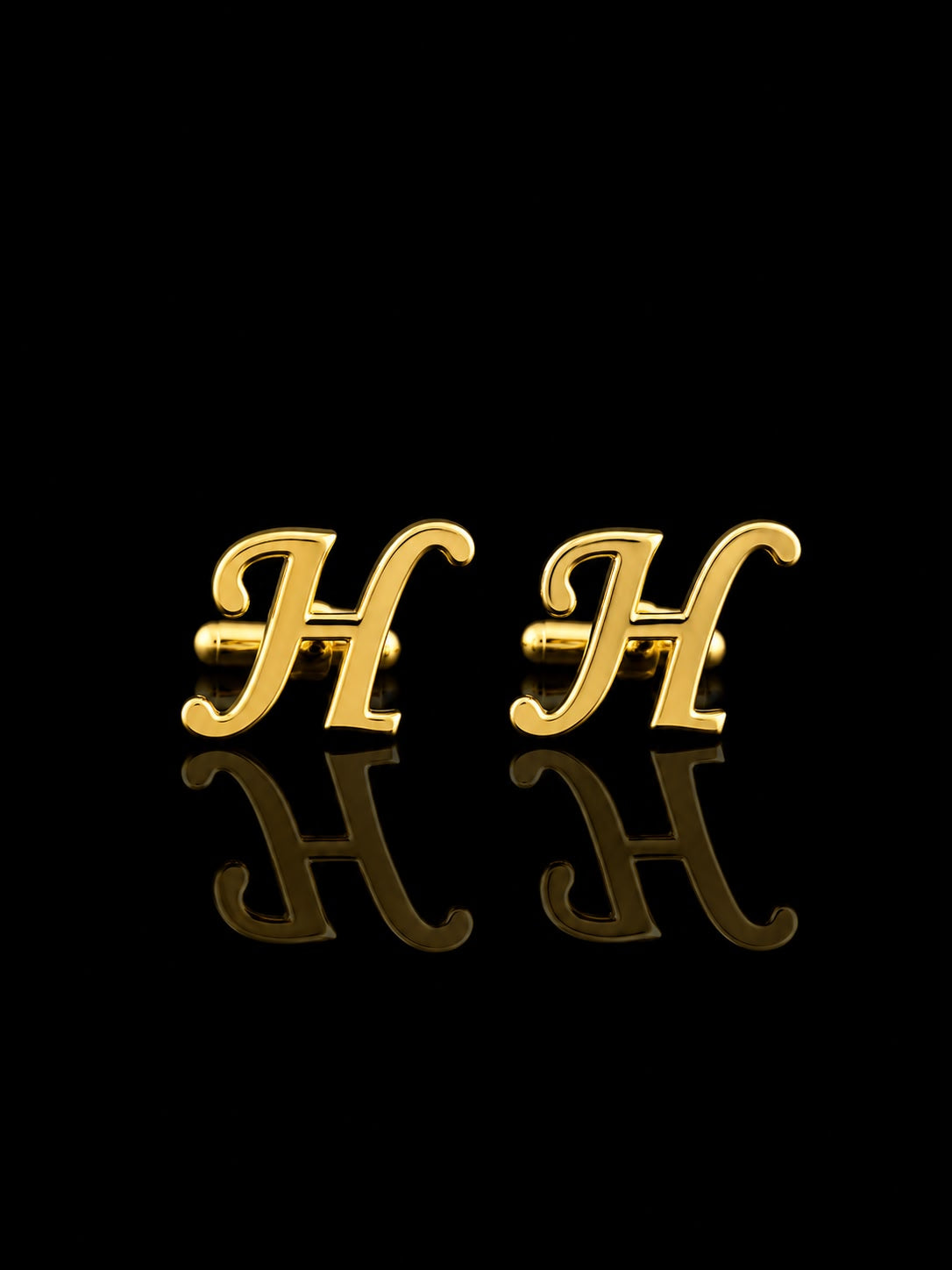 Rajputana Initial "H" Gold Cufflinks