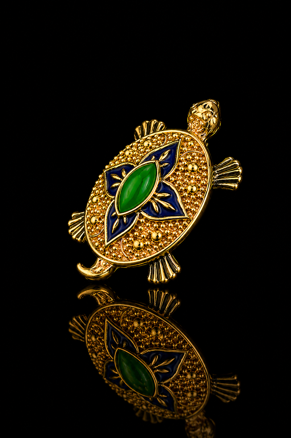 Royal Turtle Gem Lapel Pin