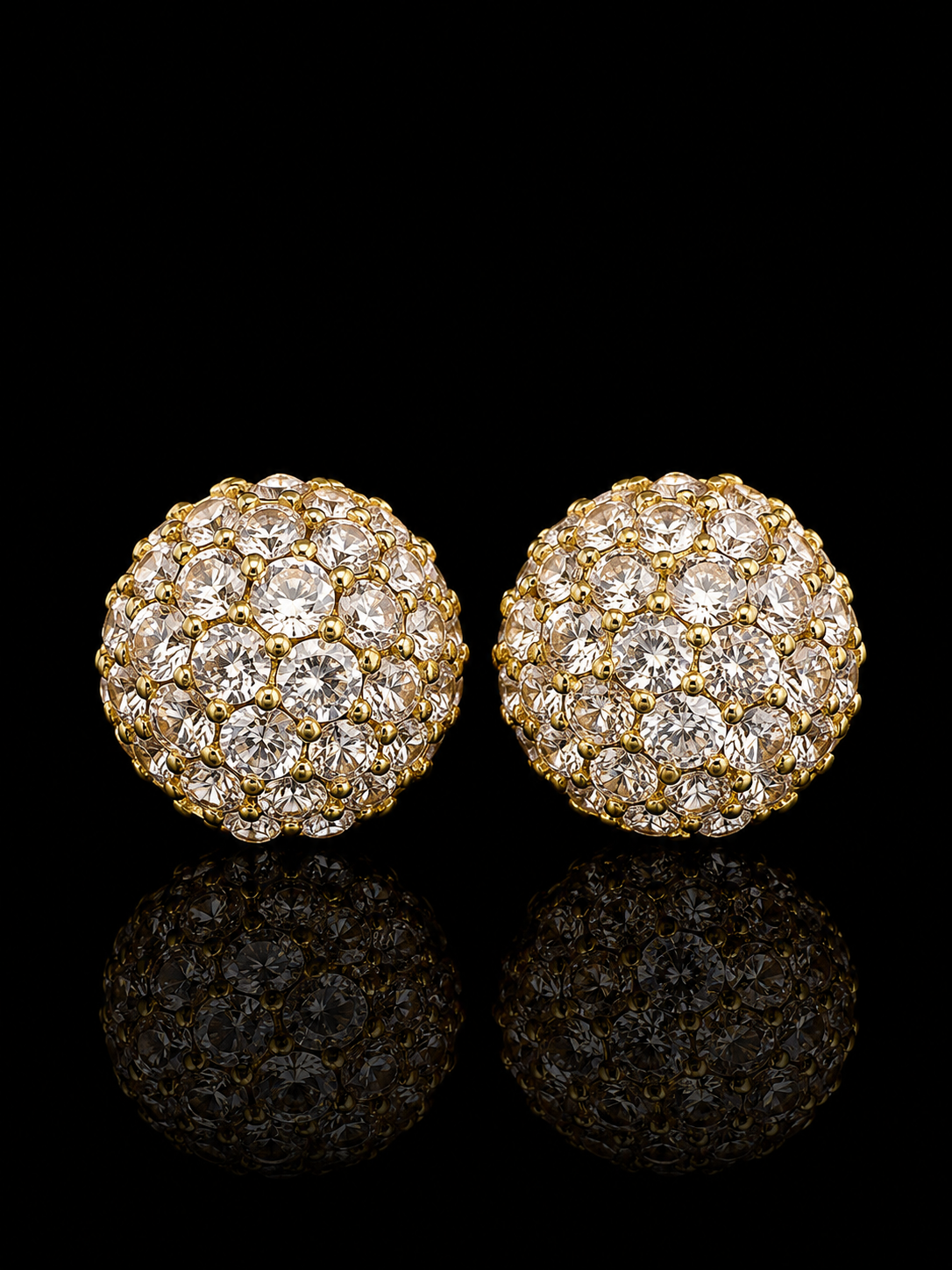 Golden Crystal Cluster Cufflinks