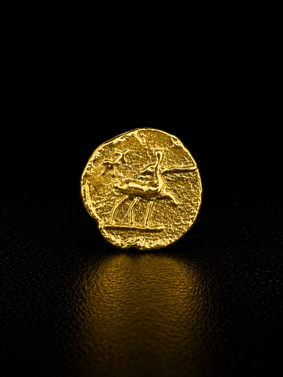 Desert Deer Coin Brooch