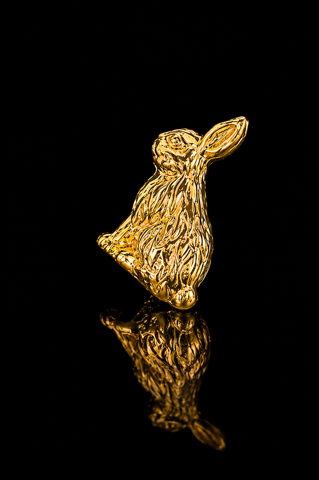 Golden Rabbit Lapel Pin