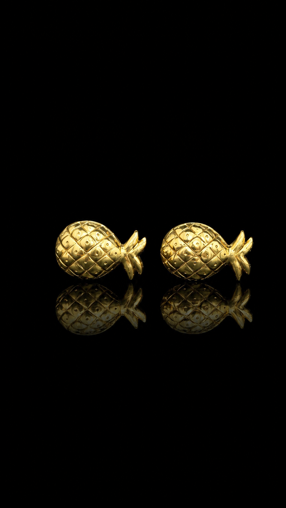 Golden Pineapple Cufflinks