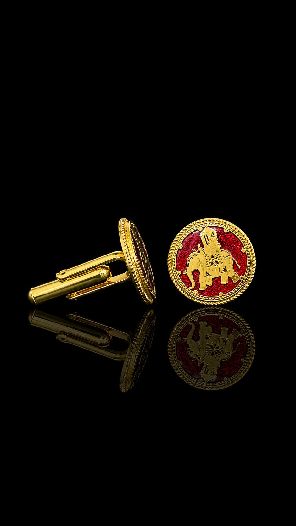 Royal Elephant Tewa Art Heritage Cufflinks