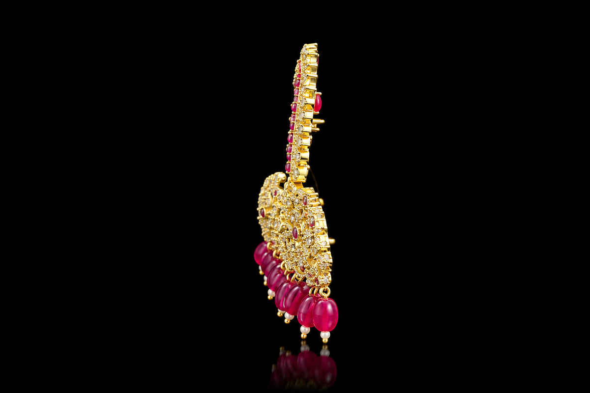 Royal Ruby Paisley kalingi Sarpech