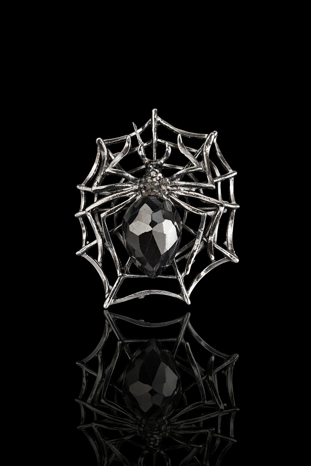 Midnight Web Spider Brooch