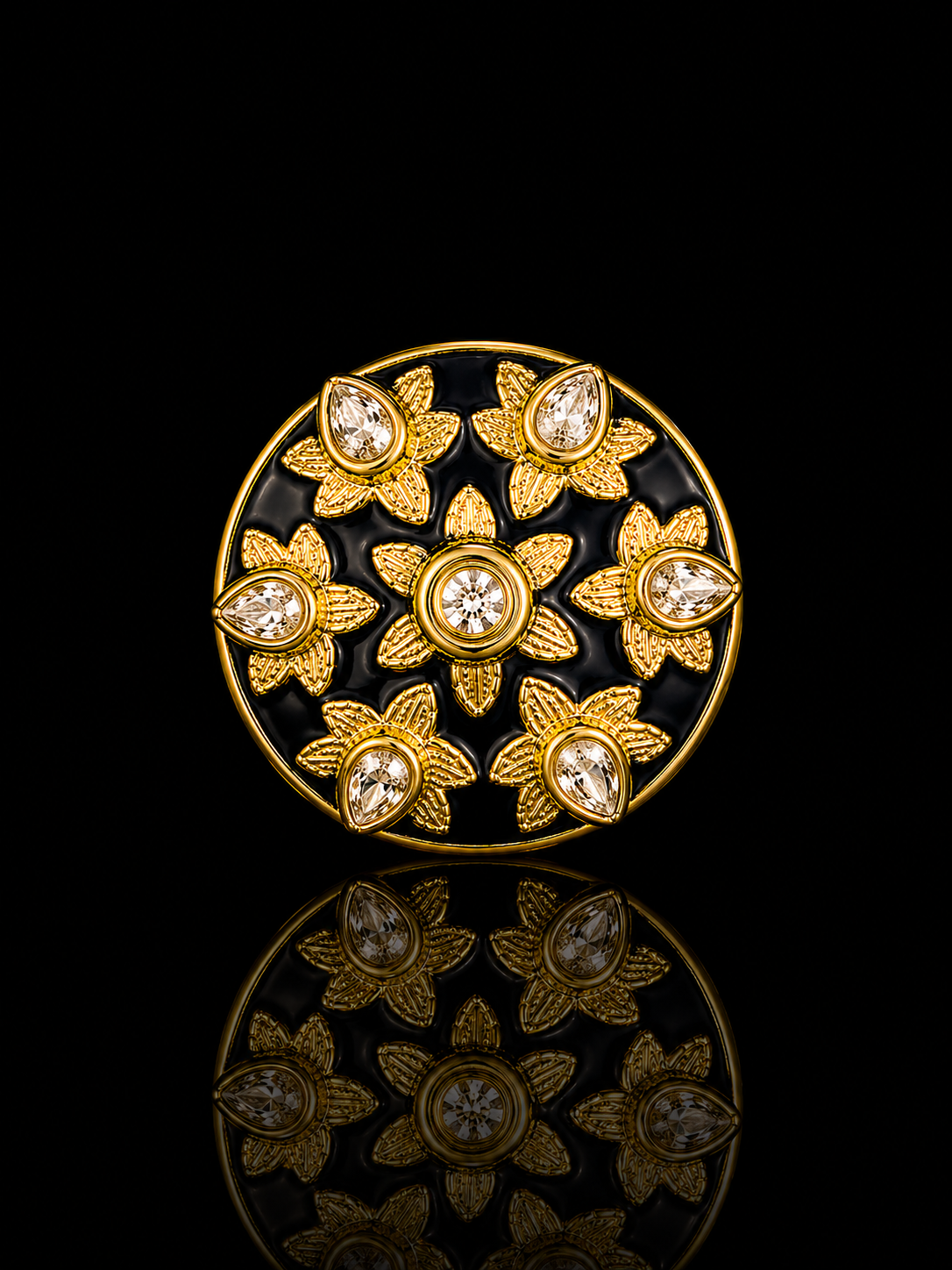 Noir Blossom Medallion