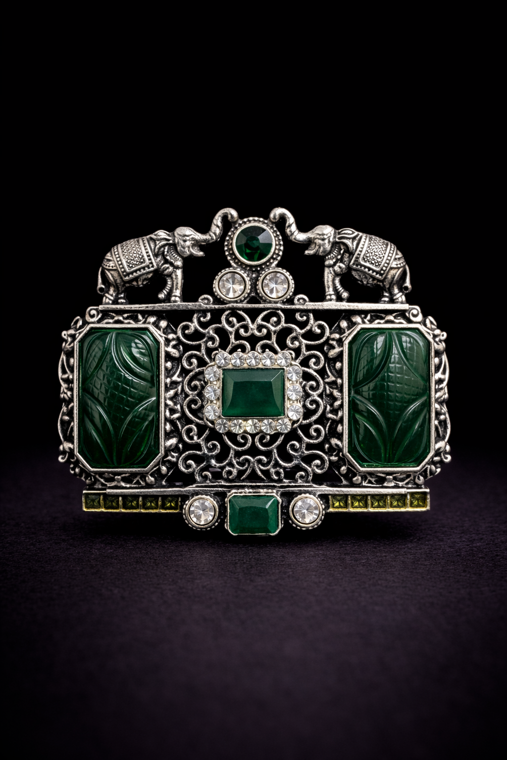 Royal Elephant Court Brooch