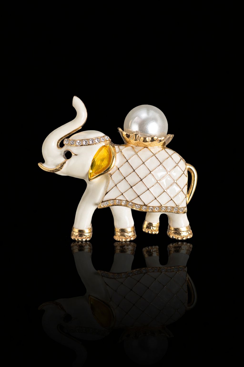 Royal Elephant Pearl Brooch