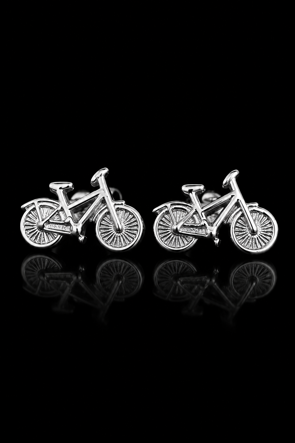 Cyclist Silver Cufflinks