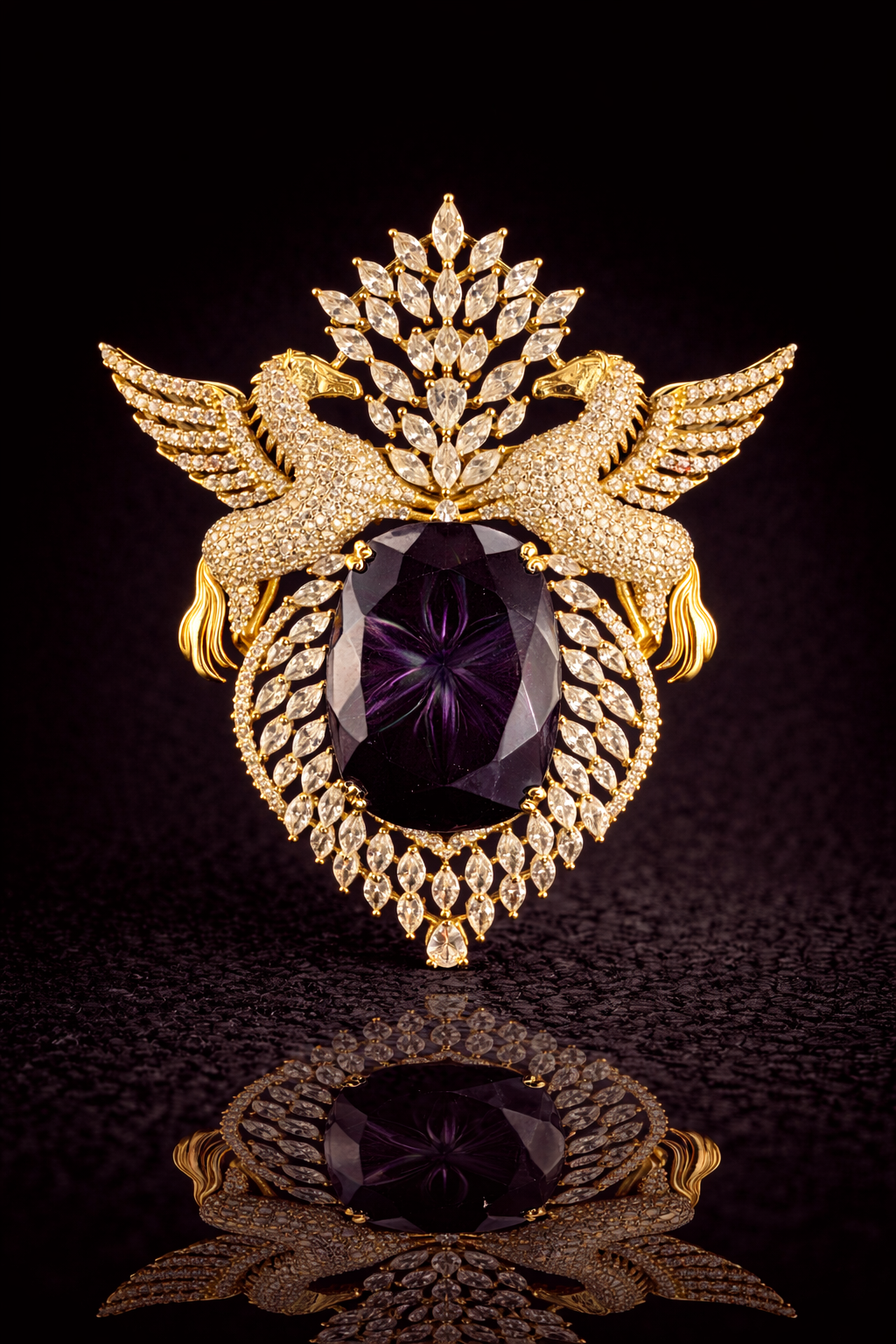 Royal Pegasus Crest Brooch
