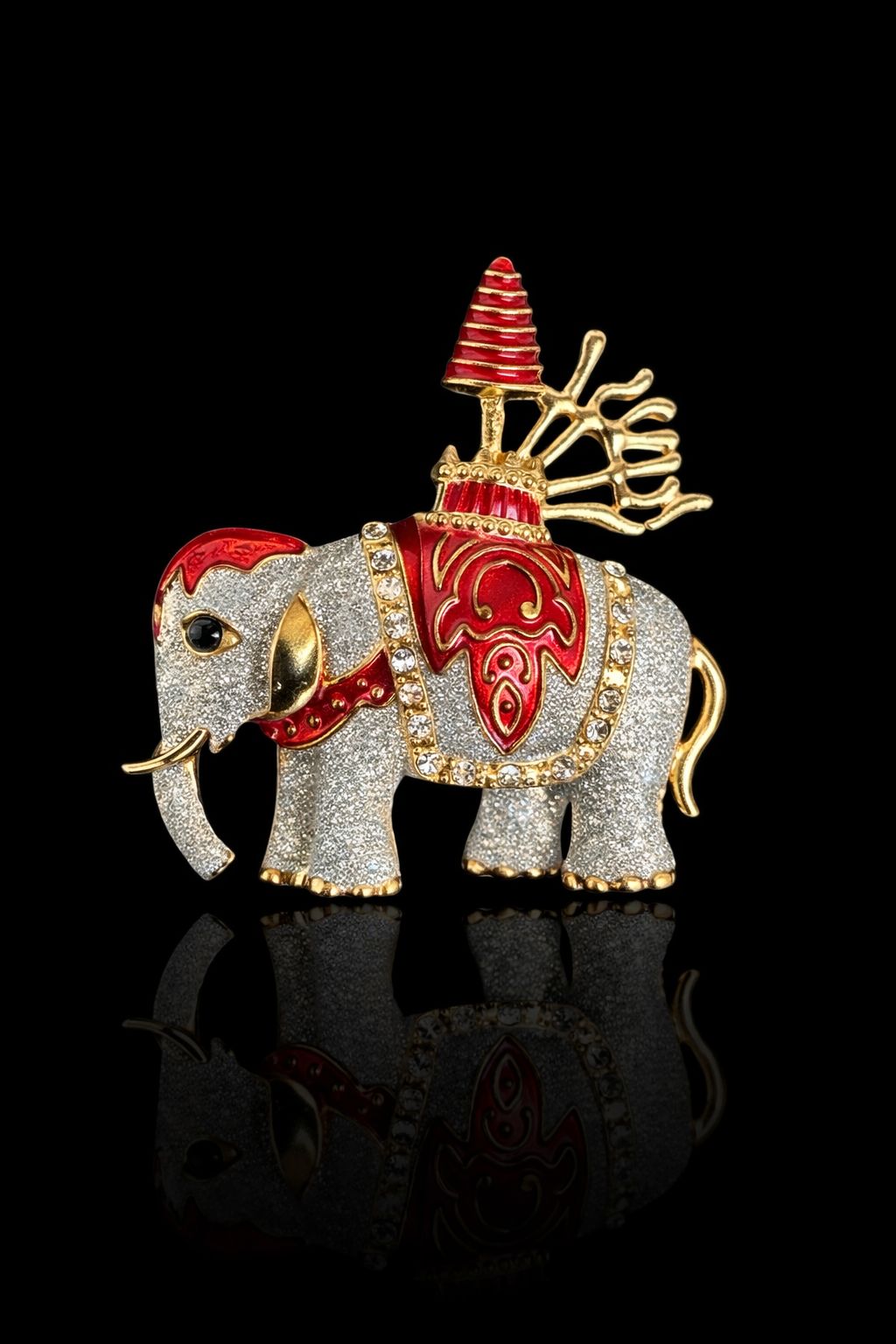 Royal Procession Elephant Brooch