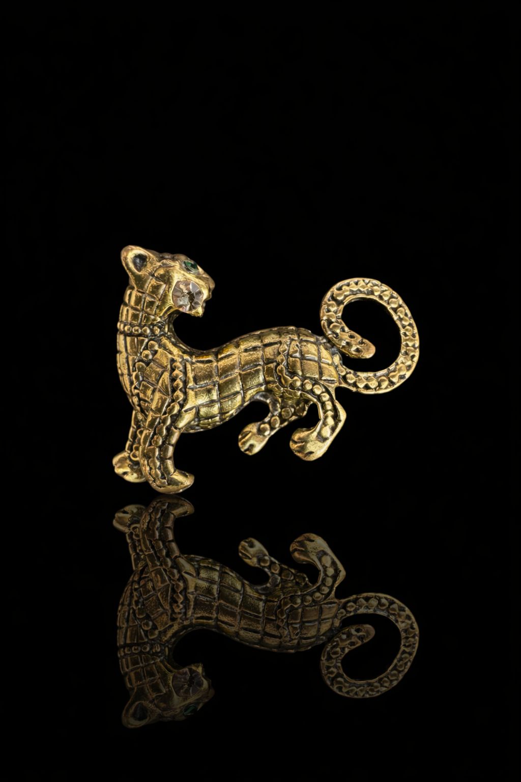 Vintage Leopard Arc Brooch