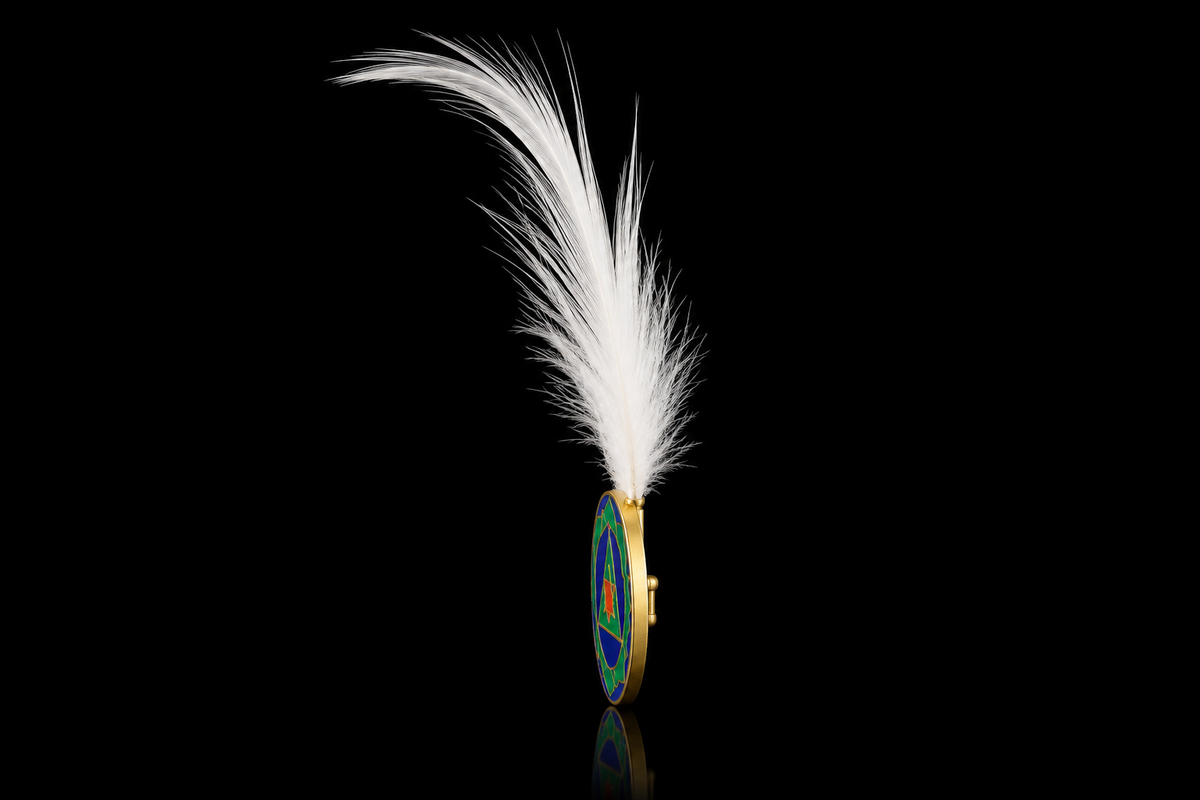 Royal Enamel Feather Kalingi Sarpech