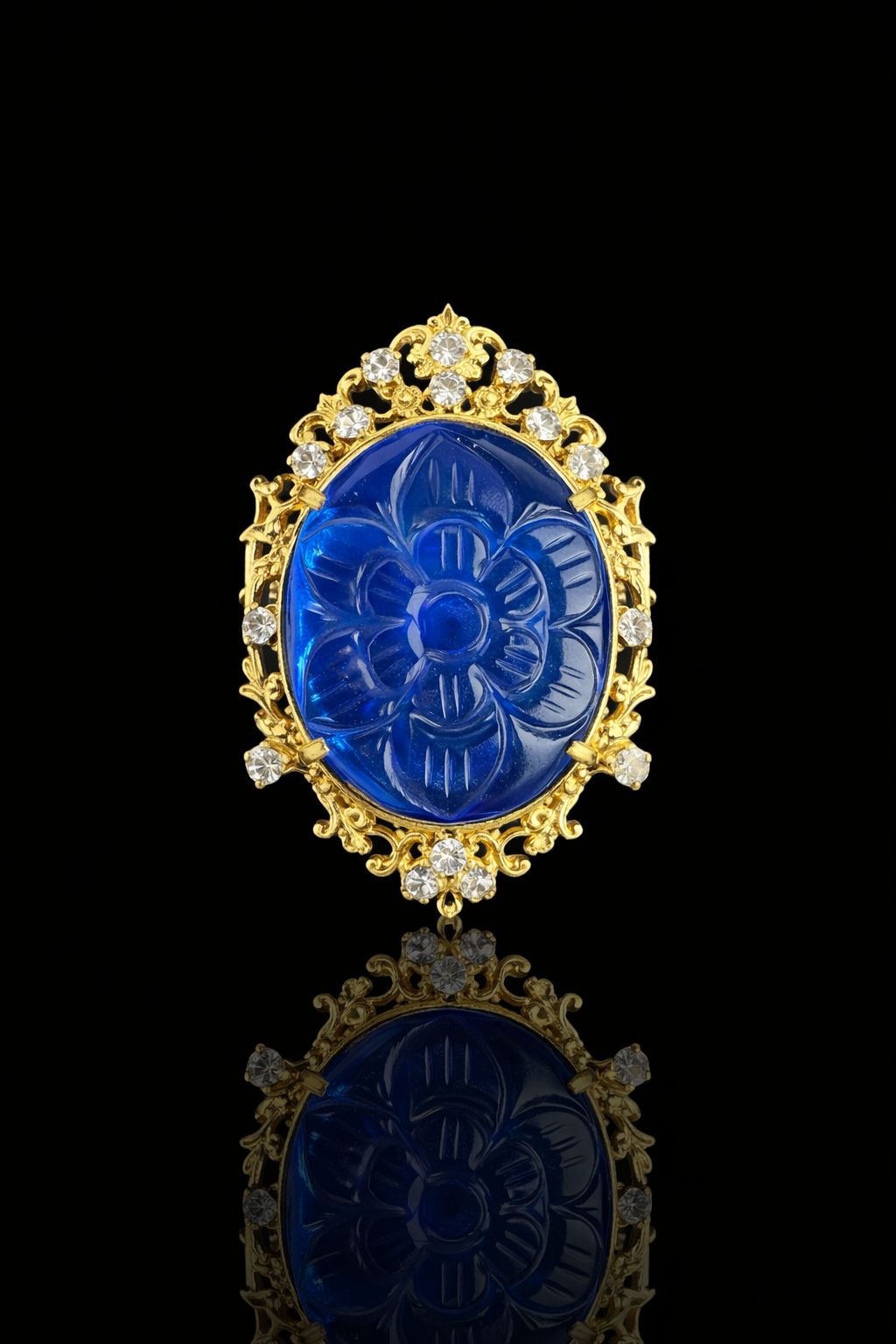 Regal Bloom Cameo Brooch