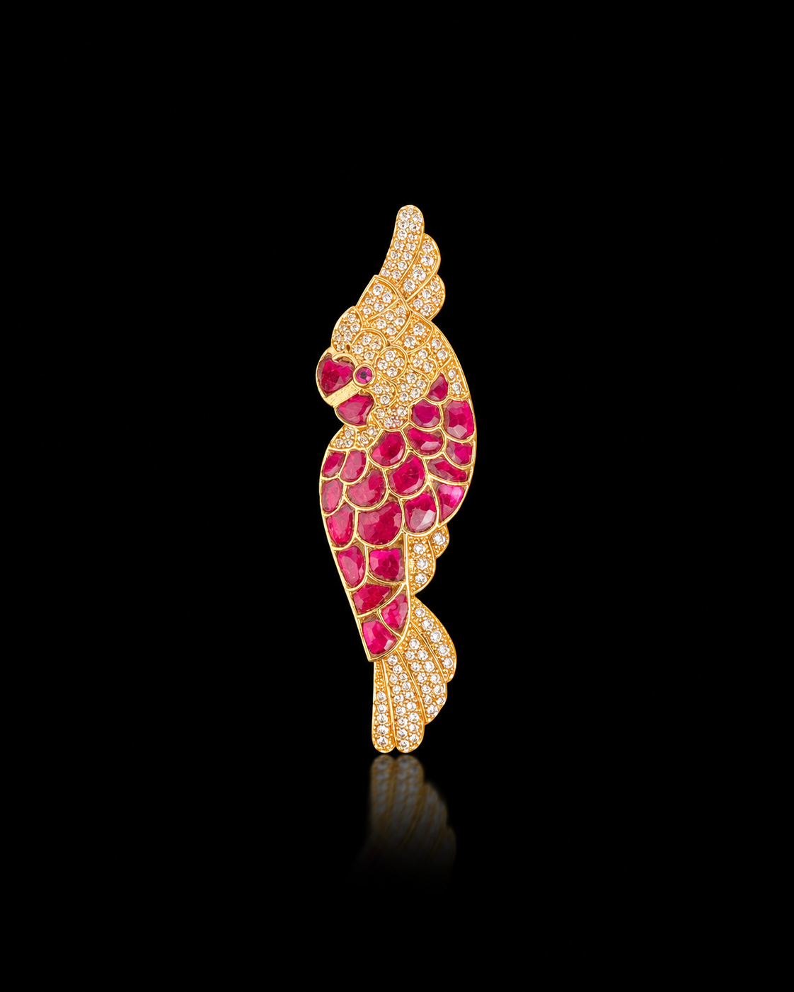 Royal Parrot Brooch Pin