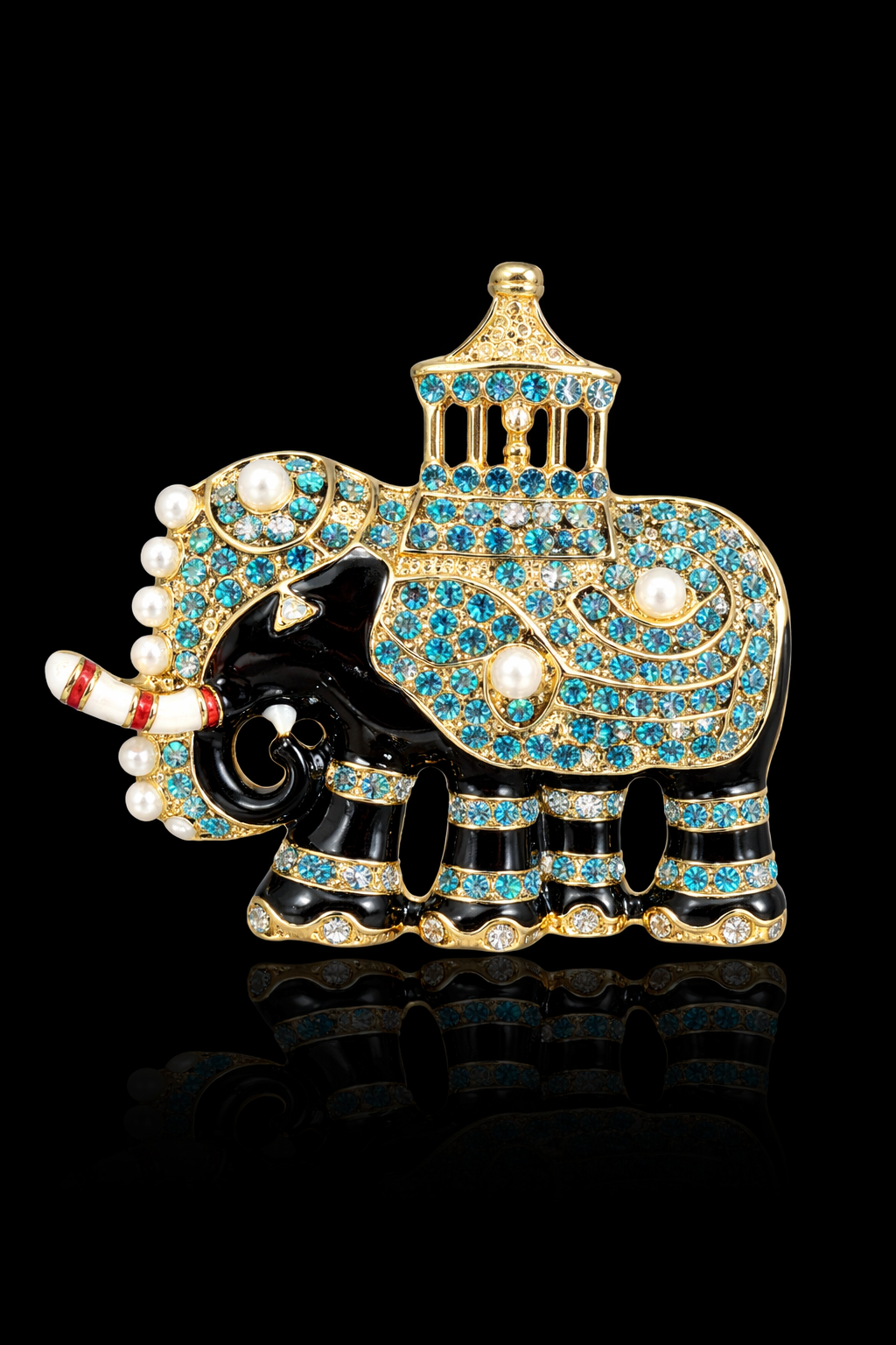 Royal Elephant Pavilion Brooch