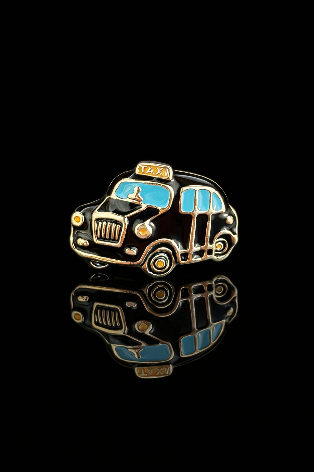 Midnight Taxi Brooch