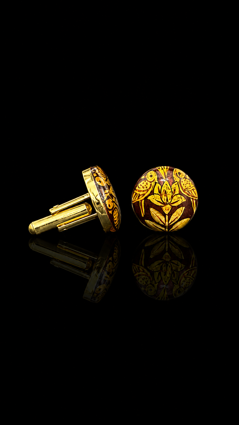 Sarika Hand-Painted Enamel Cufflinks