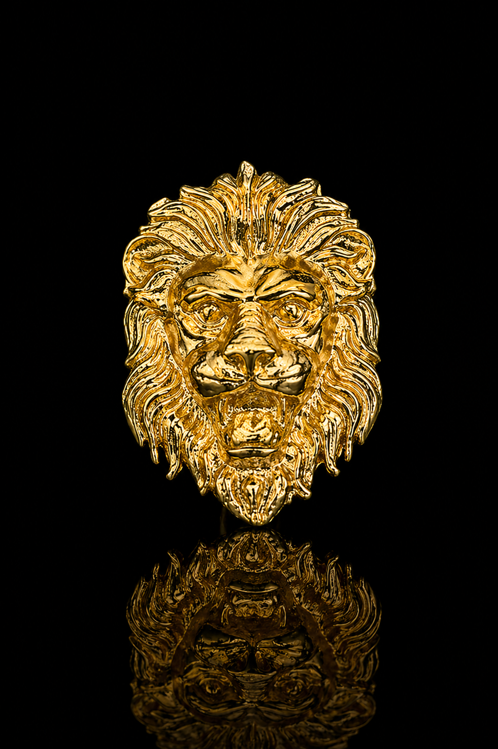 Majestic Lion Head Brooch Pin
