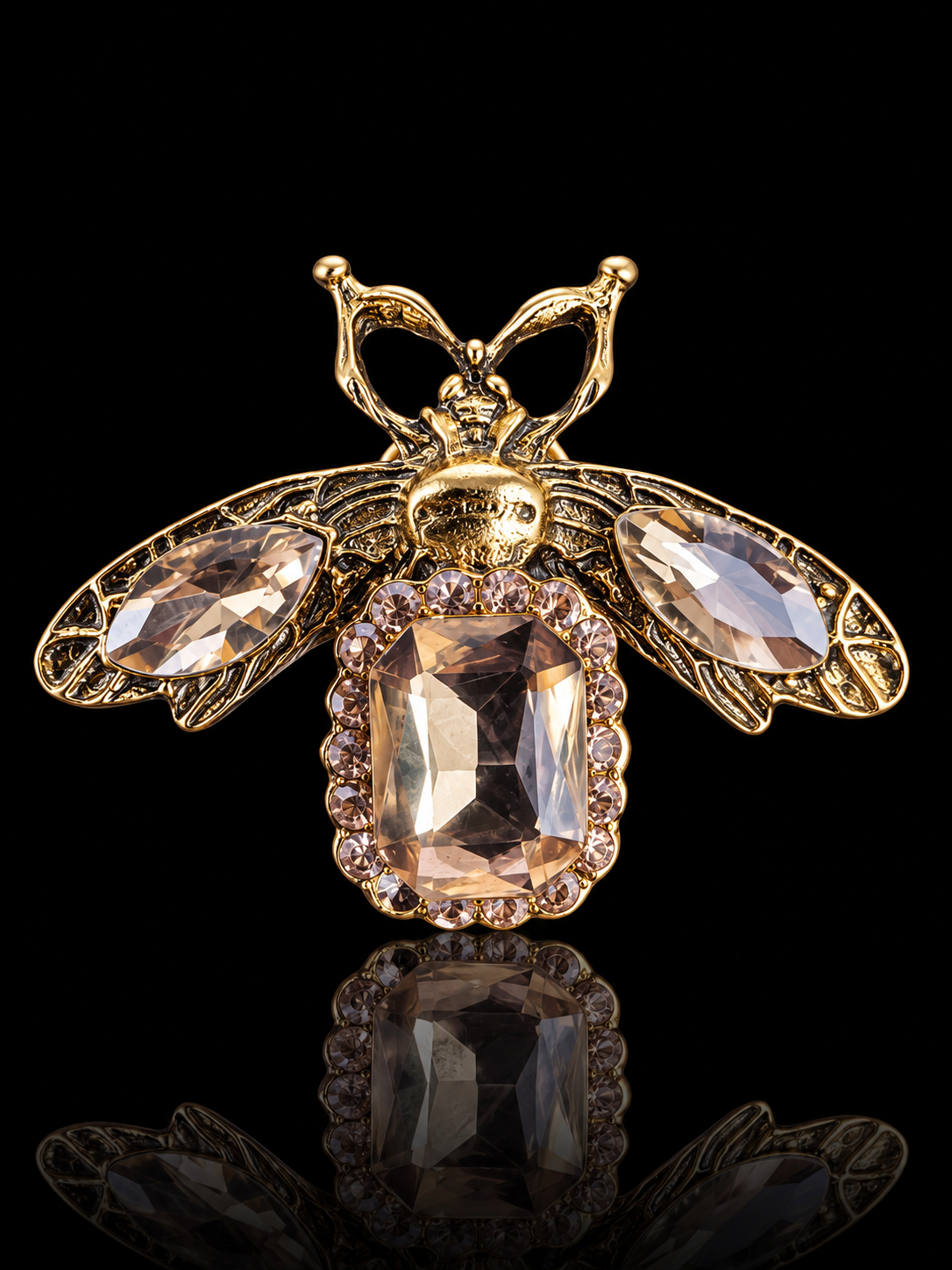 Royal Crystal Bee Brooch
