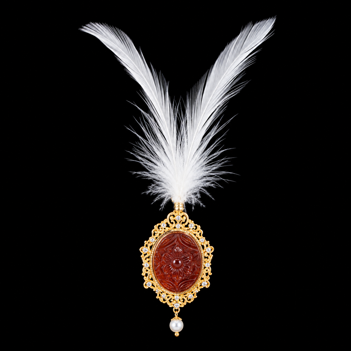 Royal Maroon Carved Kalingi Sarpech