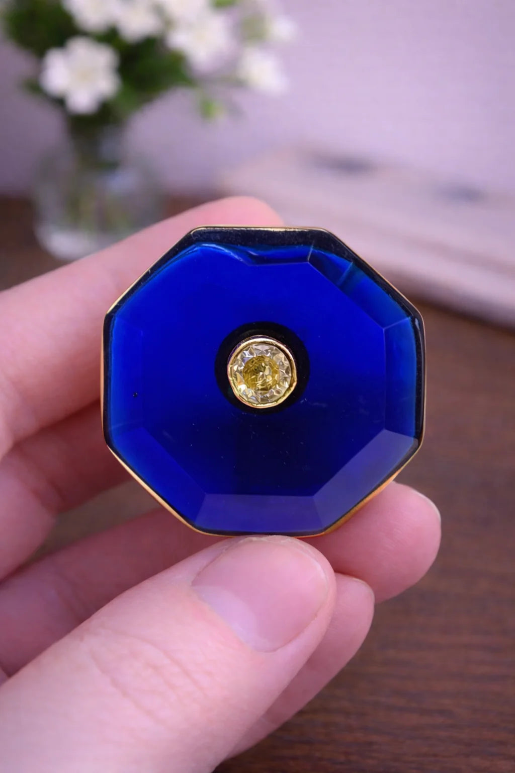 Onyx Crest Bandhgala Button