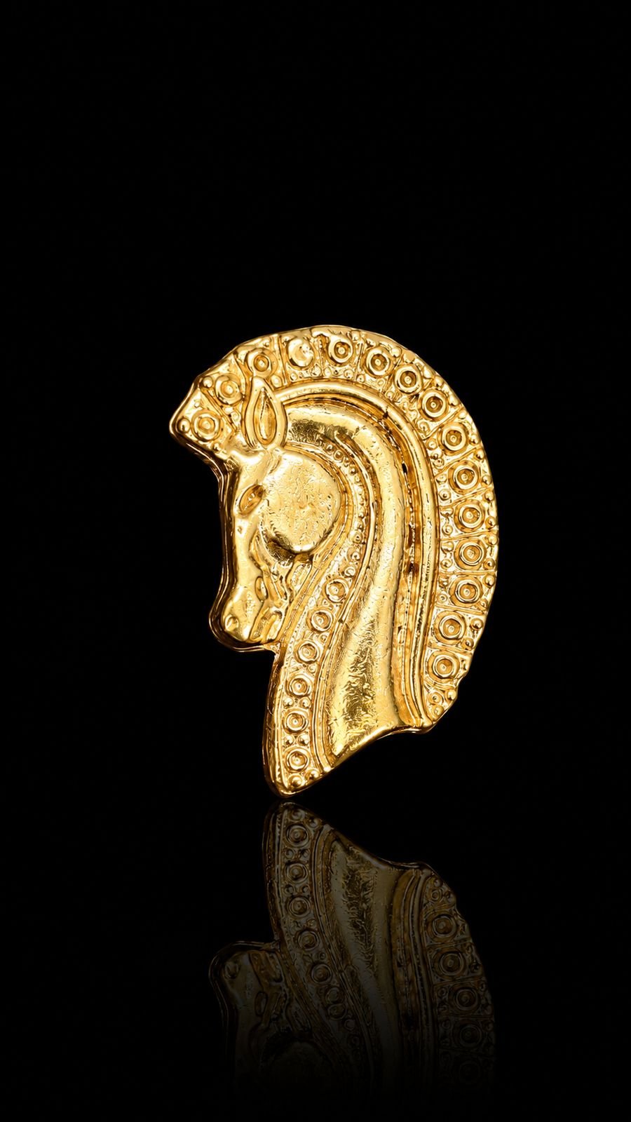 Regal Horse Crest Lapel Pin