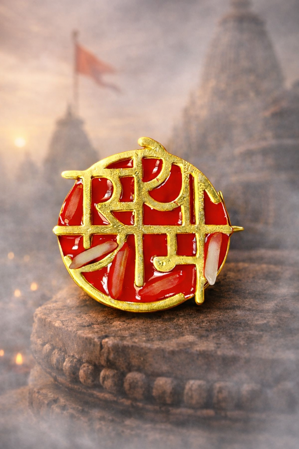 Siya Ram Roli Chawal Brooch