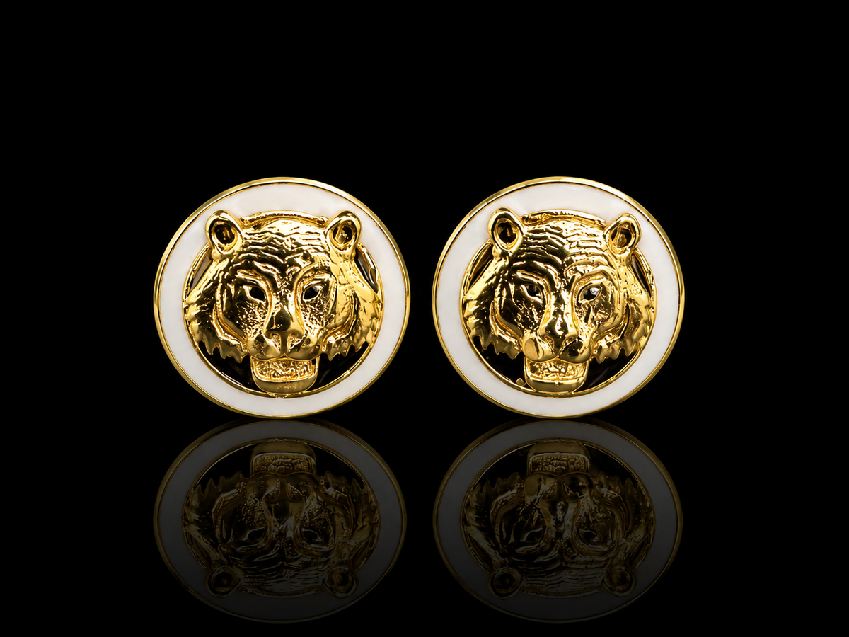 Royal Tiger Gold Cufflinks