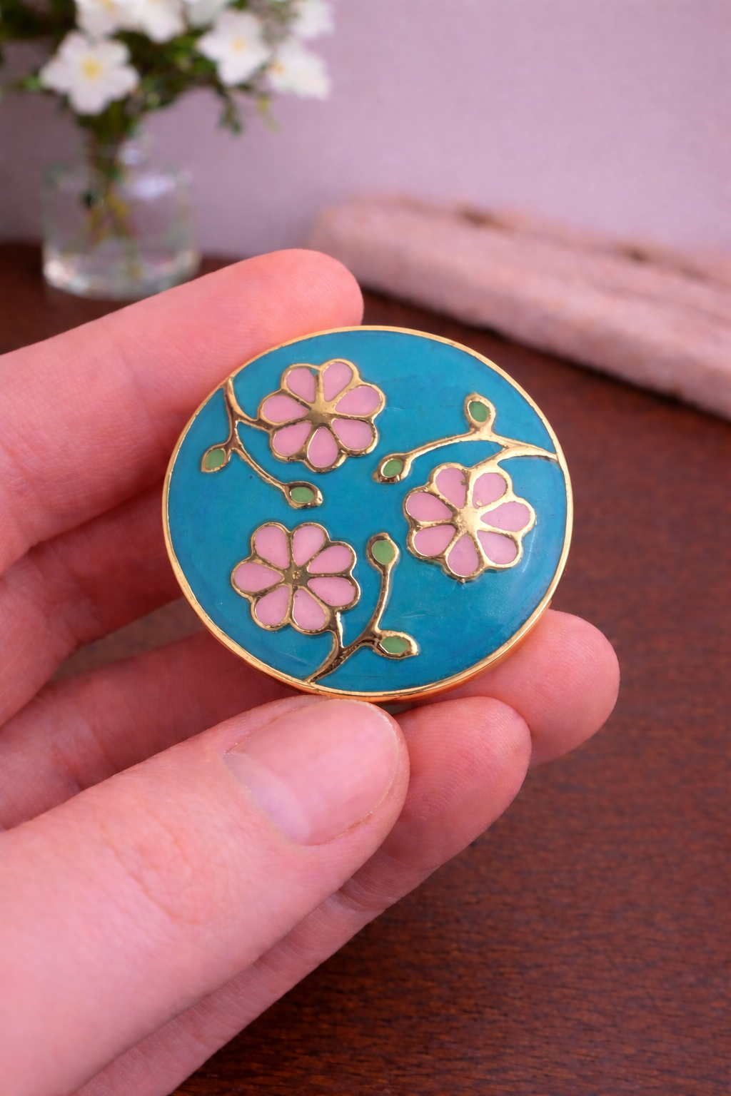 Rangrez Crimson Floral Bandhgala Button