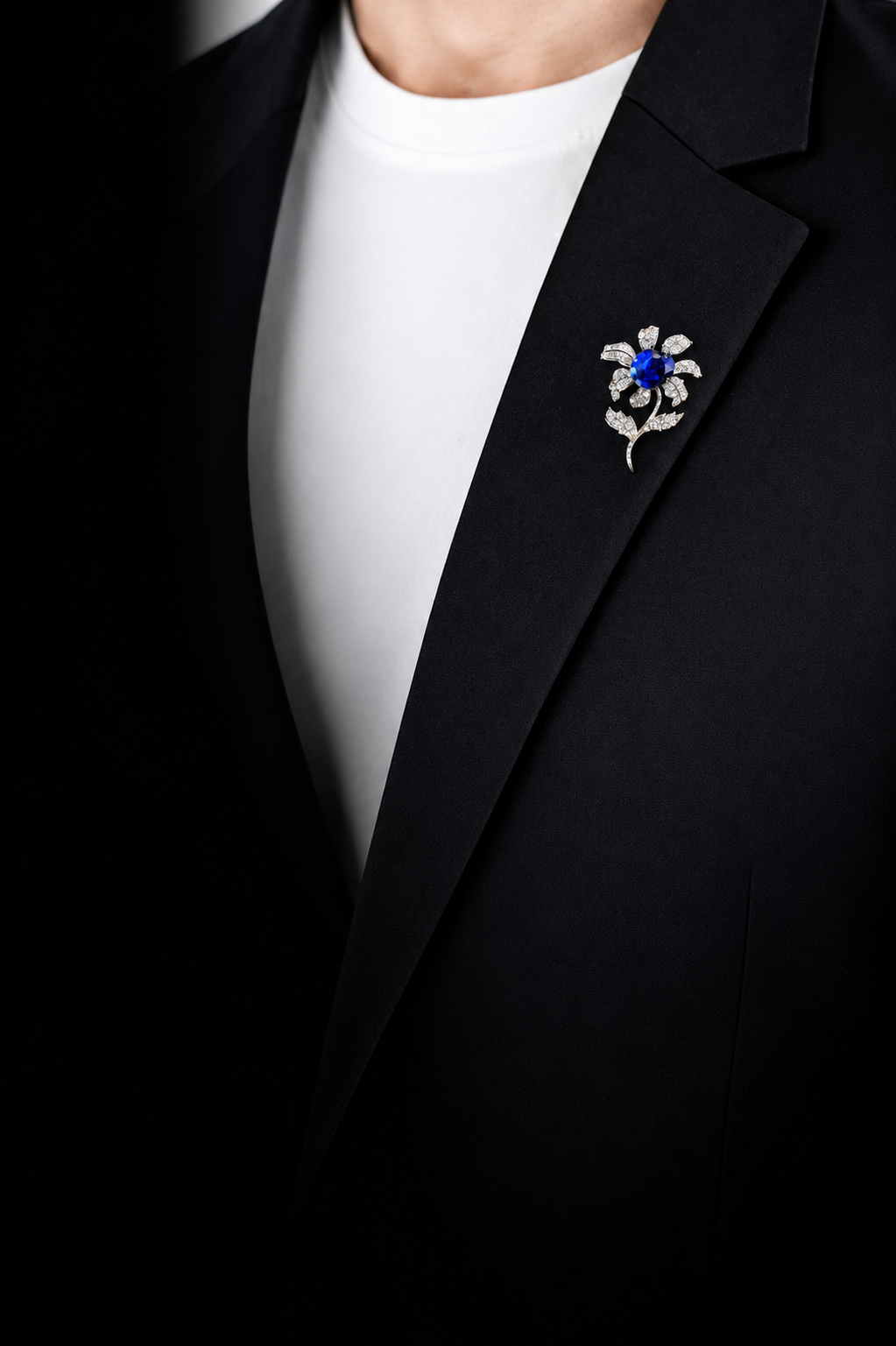 Sapphire Bloom Brooch
