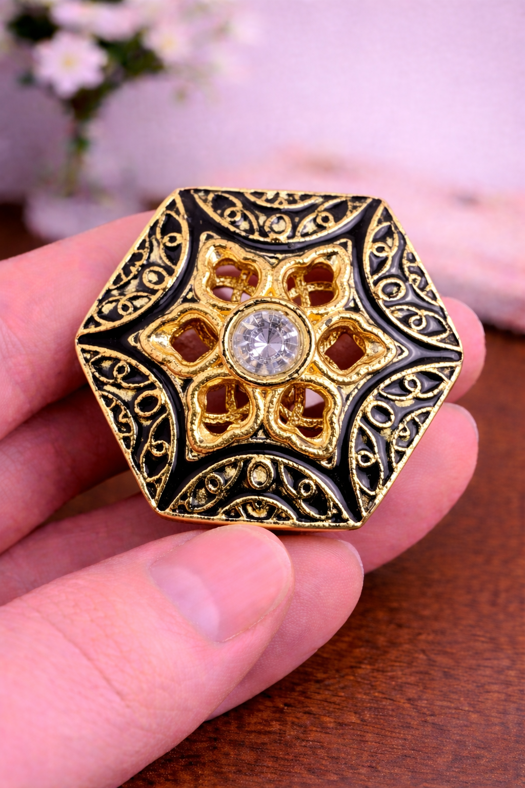 Regal Hexa Crest Bandhgala Button