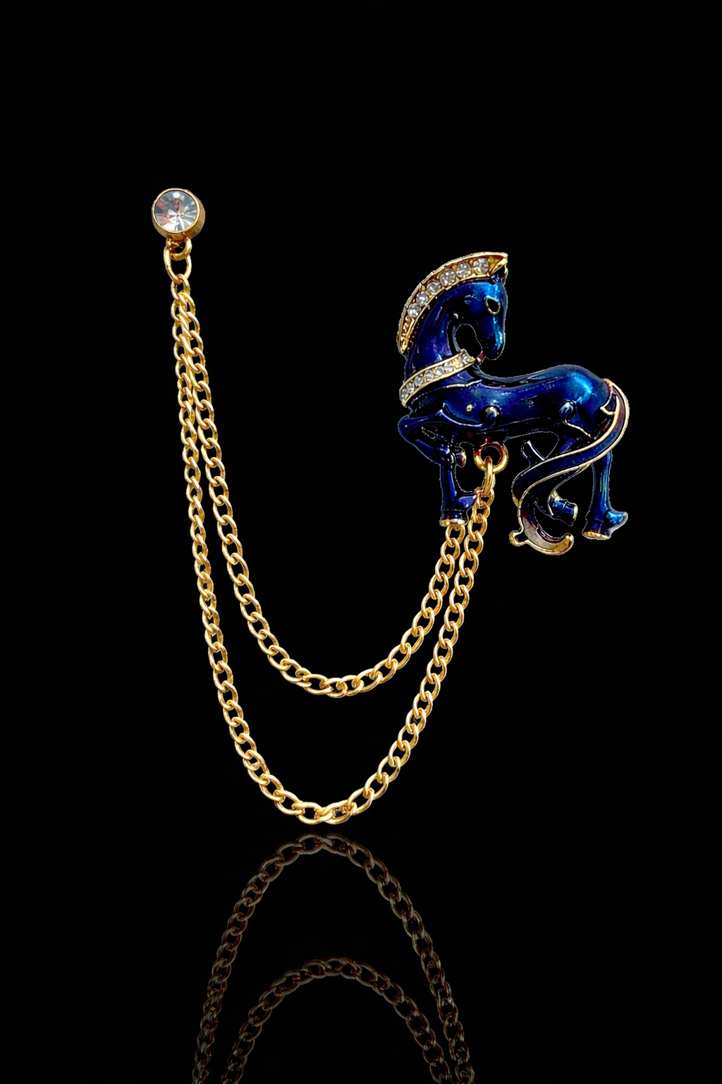 Royal Stallion Chain Brooch