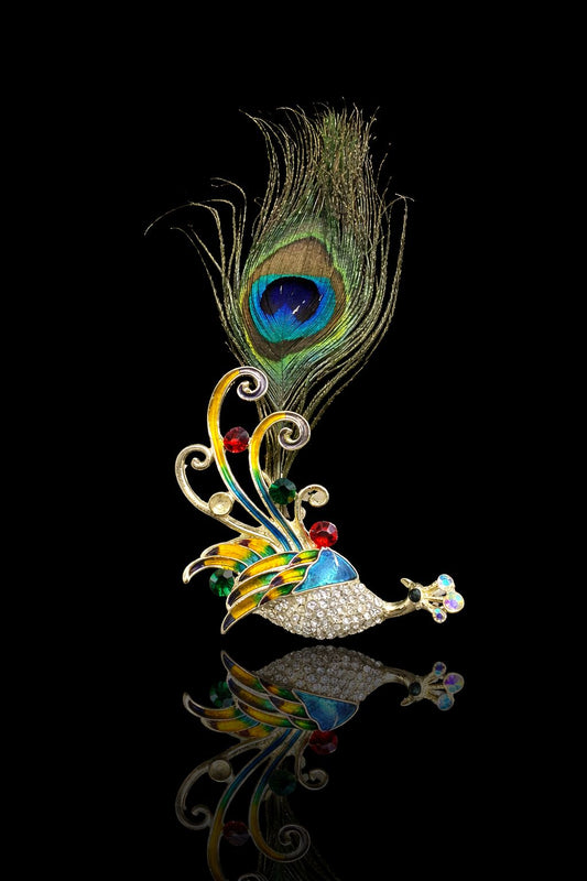 Mayur Grace Feather Brooch