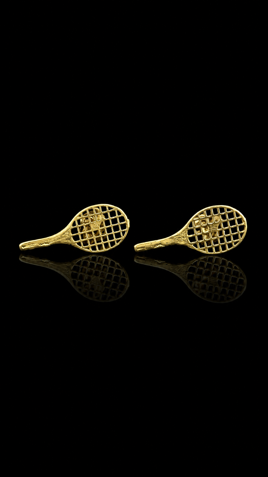 Grand Slam Gold Tennis Racket Cufflinks