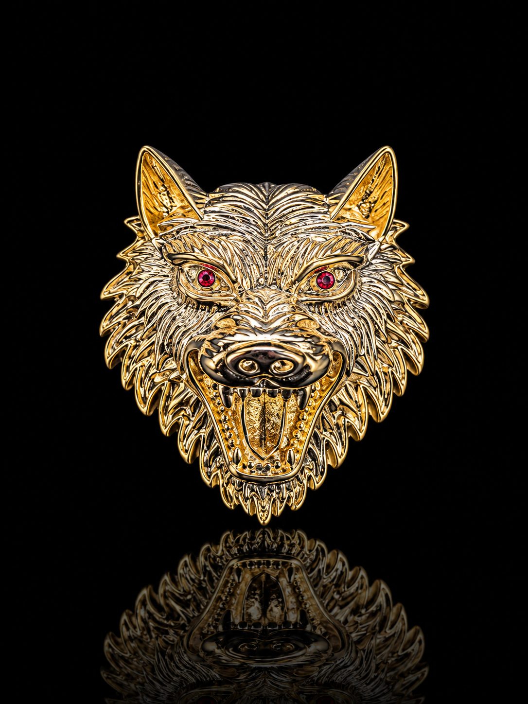 Royal Wolf Head Brooch