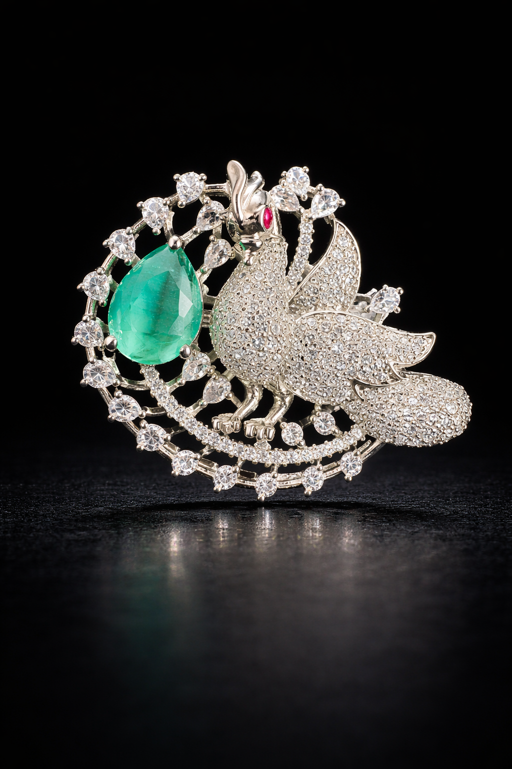 Royal Mayur Crest Brooch
