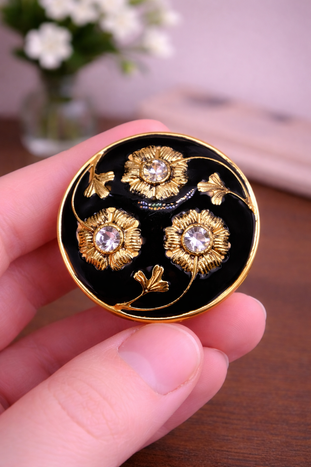 Noor-e-Gul Floral Bandhgala Button