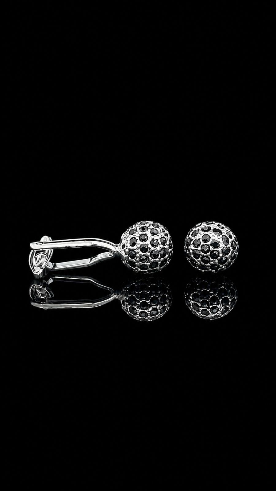 Royal Blue Crystal Ball Cufflinks